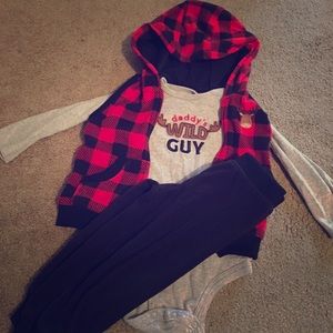 Long sleeve with checkered vest boy 18m